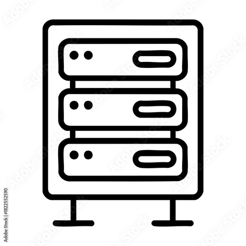 server rack outline vector