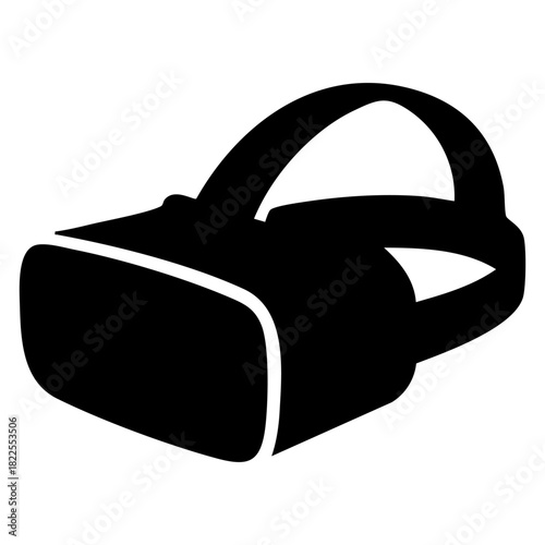 Virtual reality headset silhouette