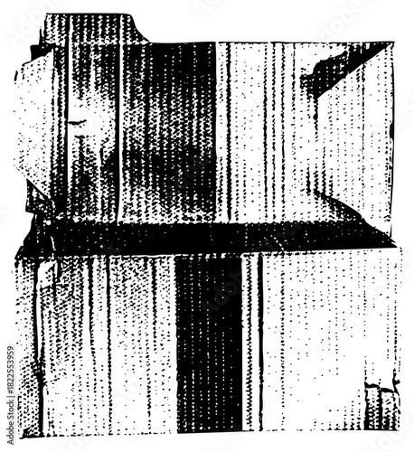 Torn paper destruction in abstract composition