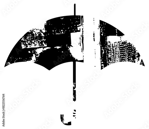 Umbrella protects from rain texture