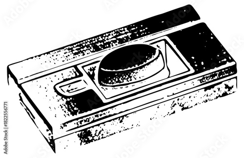 Vintage Camera Illustrates Retro Style