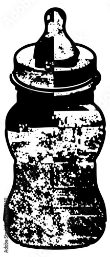 Baby bottle texture for infant care