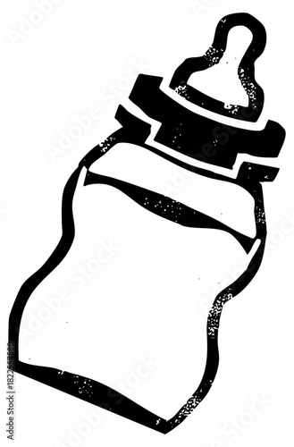 Baby bottle texture for infant care