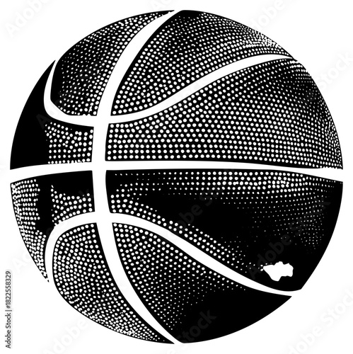 Basketball Illustrates Sport in Graphic Design