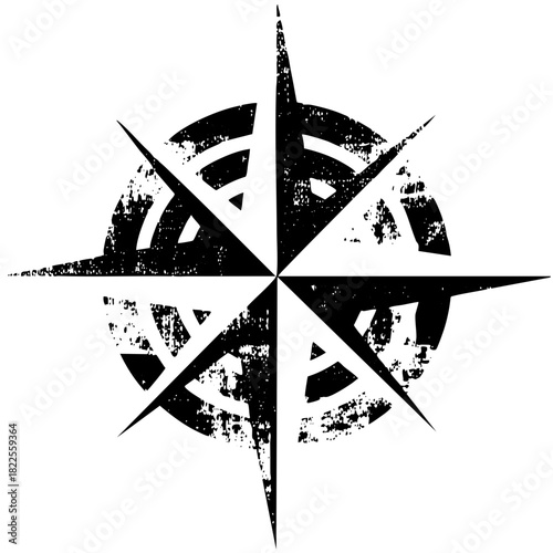 Compass points direction in nautical exploration