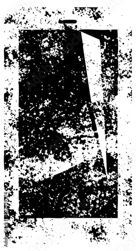 Abstract shapes disrupt texture in graphic design