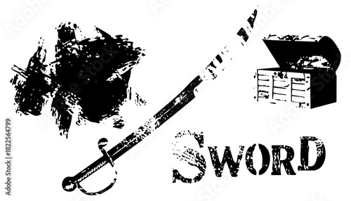 Medieval Weapons Display Historical Artifacts in a Museum