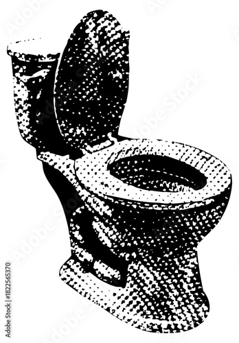 Toilet Illustrates Sanitation in Bathroom