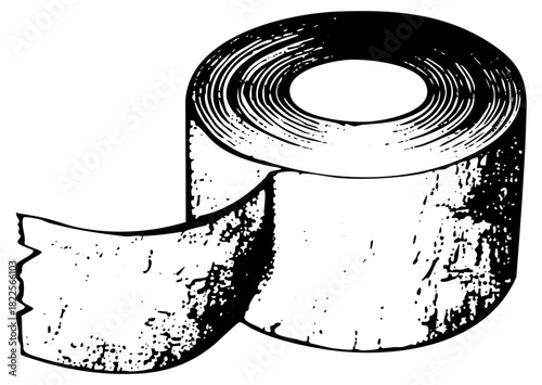 Toilet paper unrolls in bathroom