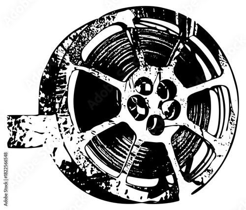 Car wheel illustrates texture for automotive design