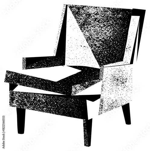 Armchair presents texture in a modern living room