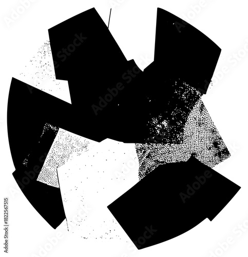 Abstract Shapes Compose Dynamic in Modern Design