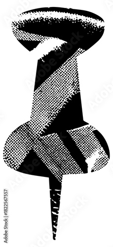 Push Pin Illustrates Attachment in Office