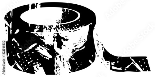 Paint can spills fluid abstract illustration