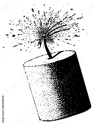 Birthday candle explodes with sparks in celebration