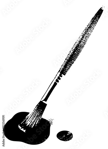 Paintbrush Creates Texture in Artistic Design