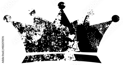 Crown in distressed texture