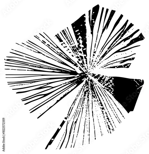 Explosion radiates energy from impact point in abstract space