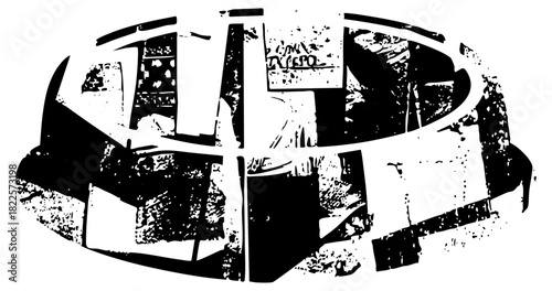 Vehicle Tire Tracks Illustrate Motion on Asphalt