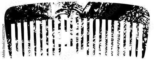 Hair comb texture within a beauty concept
