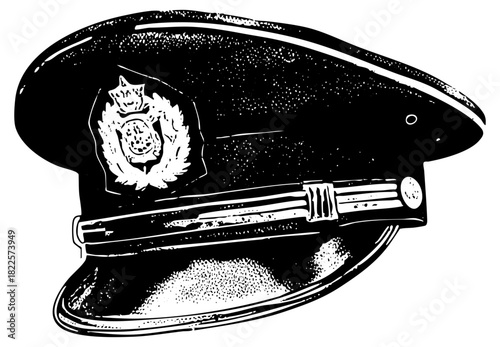 Police Cap Illustrates in Law Enforcement