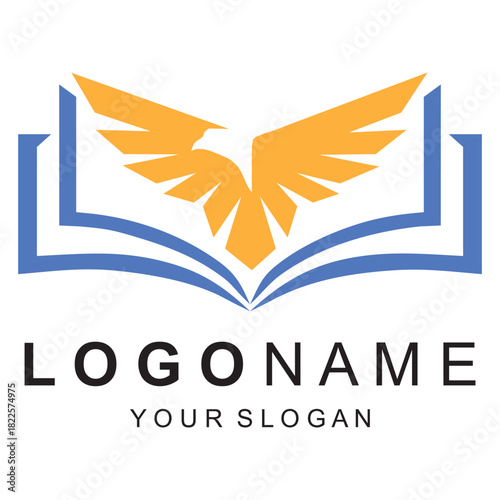 book eagle icon logo