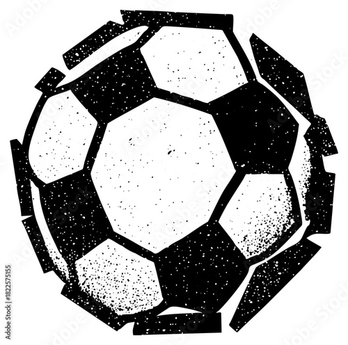 Soccer ball Explodes in Action, Sports Illustration