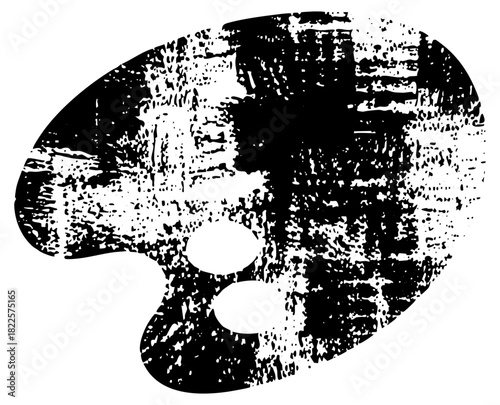 Paint Palette Texture Within Artistic Creation