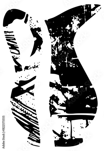 figure ascends rock wall in challenging outdoor adventure