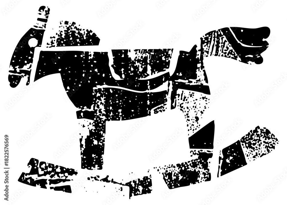 Obraz premium Horse Rides Forward Texture