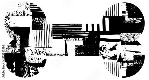 Abstract Shapes Compose Modern Architecture Illustration