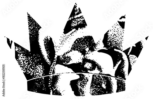 Crown in a distressed texture