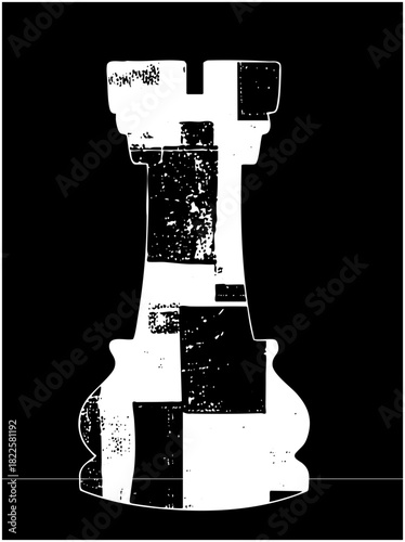 Chess Rook Illustrates Strategy in Competition