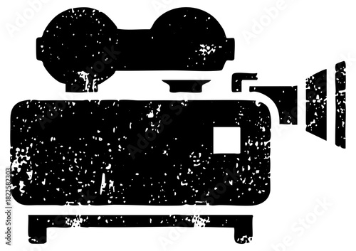 Movie Camera Illustrates Vintage Filmmaking Equipment