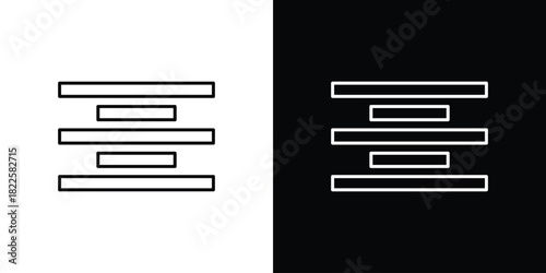 Align center icons pack set, ready to use vector