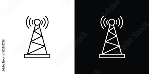 Antenna icons pack set, ready to use vector