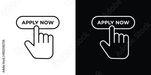 Apply icons pack set, ready to use vector