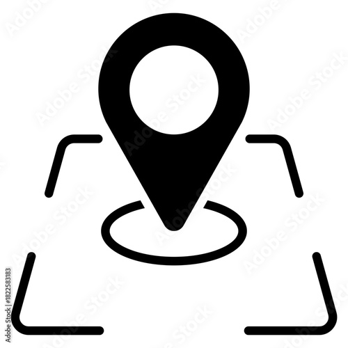 Map Point Glyph Black Icon