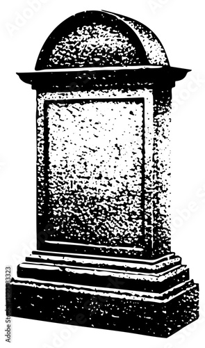 Tombstone Stands Silently in a Cemetery