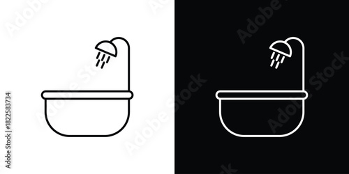 Bathroom icons pack set, ready to use vector