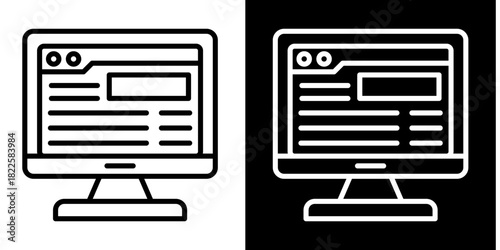 Web Page  Icon Set White Mix Style Collection