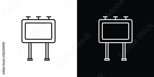 Billboard icons pack set, ready to use vector