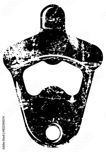 Bottle opener vintage texture in a bar setting