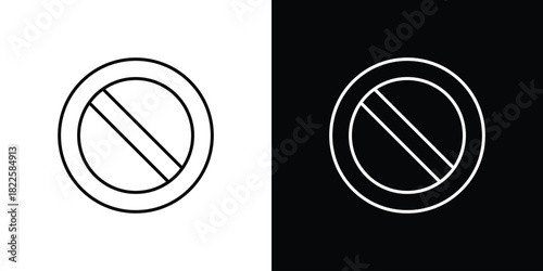 Blocked icons pack set, ready to use vector