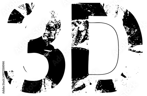 Numbers display grunge texture for vintage design