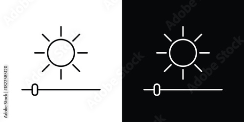 Brightness icons pack set, ready to use vector