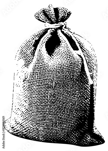 Money bag overflows with wealth in a financial setting