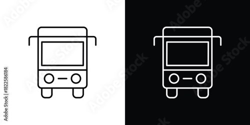 Bus icons pack set, ready to use vector