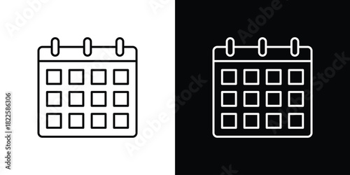 Calendar icons pack set, ready to use vector