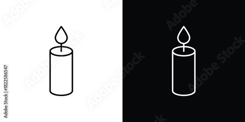 Candle icons pack set, ready to use vector